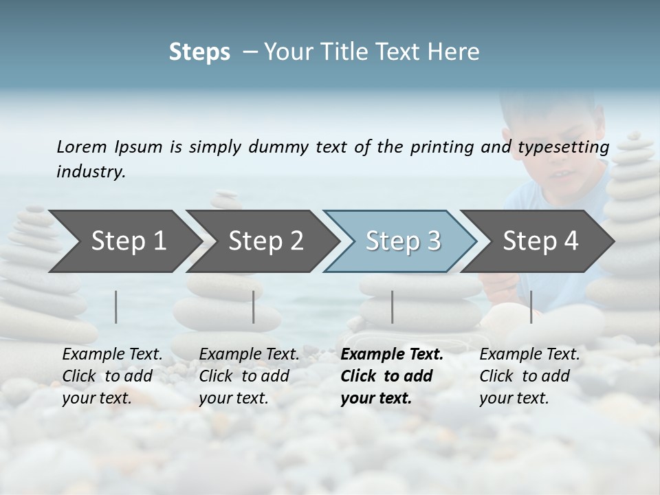 Child Symbol Pebble PowerPoint Template