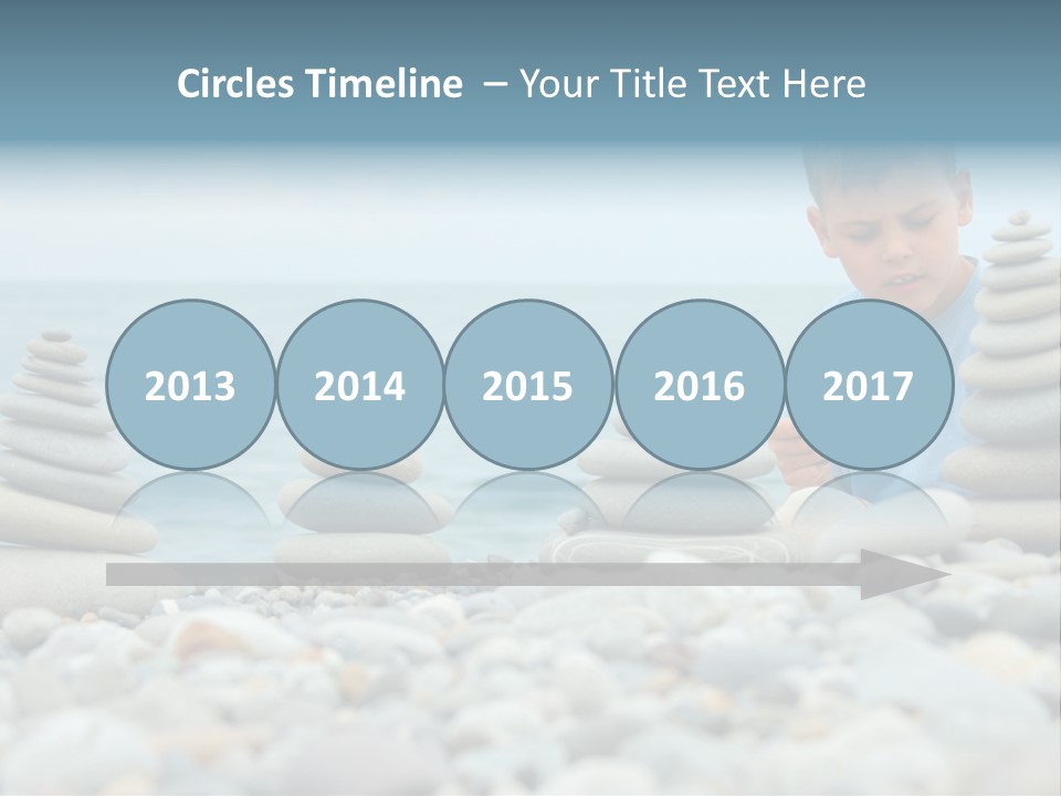 Child Symbol Pebble PowerPoint Template