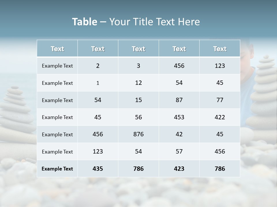 Child Symbol Pebble PowerPoint Template