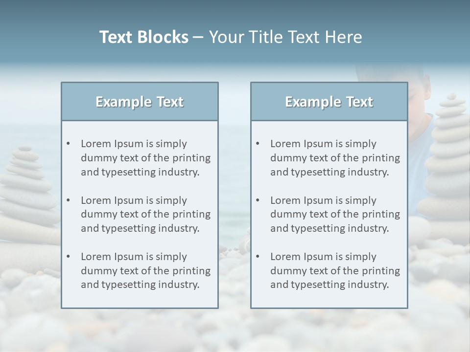 Child Symbol Pebble PowerPoint Template