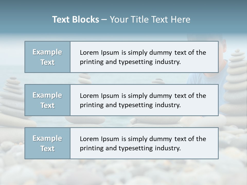 Child Symbol Pebble PowerPoint Template
