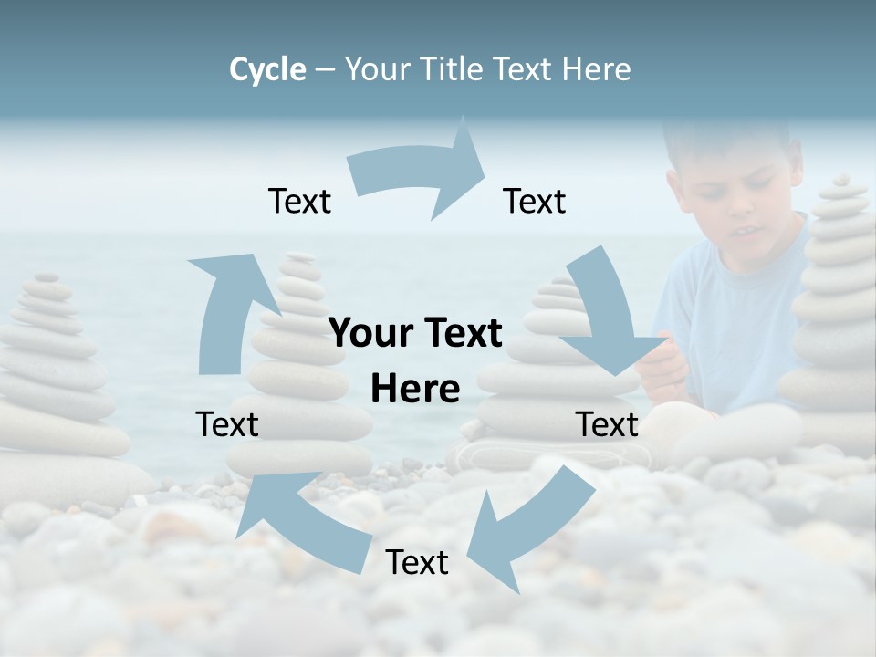 Child Symbol Pebble PowerPoint Template