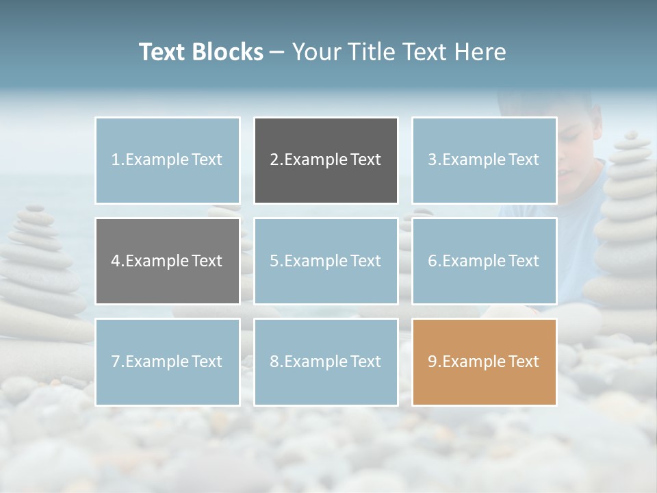 Child Symbol Pebble PowerPoint Template