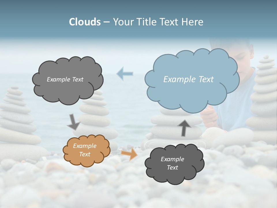 Child Symbol Pebble PowerPoint Template