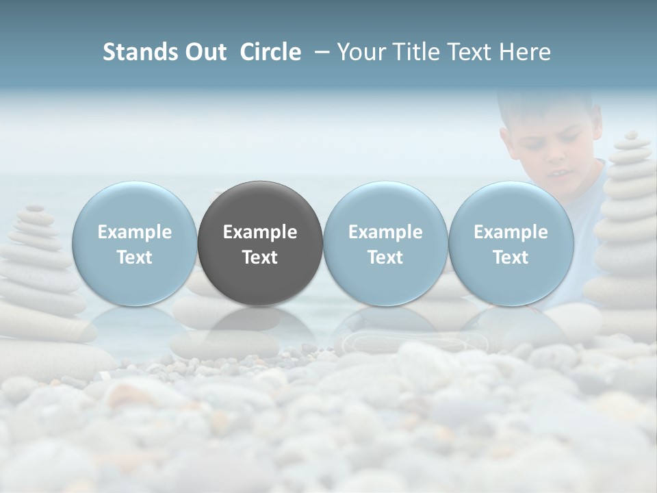 Child Symbol Pebble PowerPoint Template