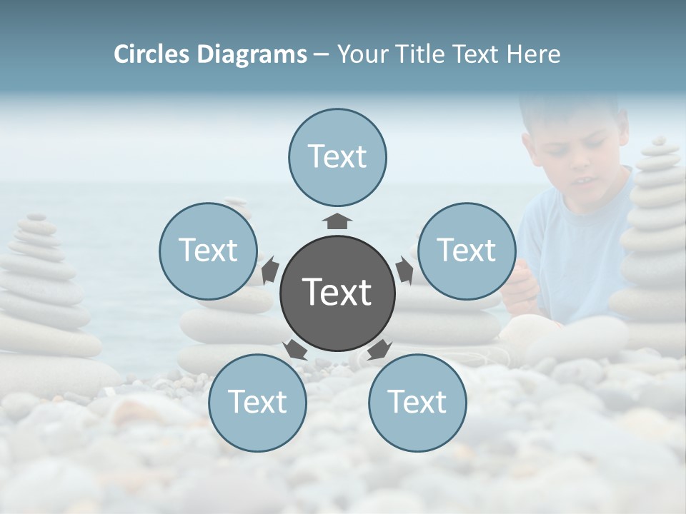 Child Symbol Pebble PowerPoint Template