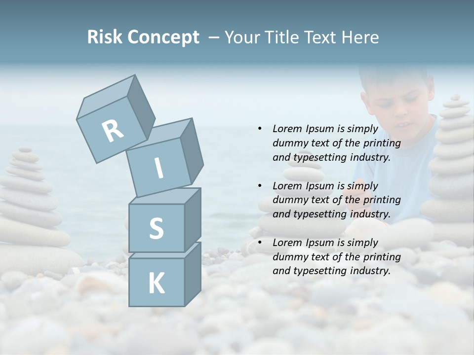 Child Symbol Pebble PowerPoint Template