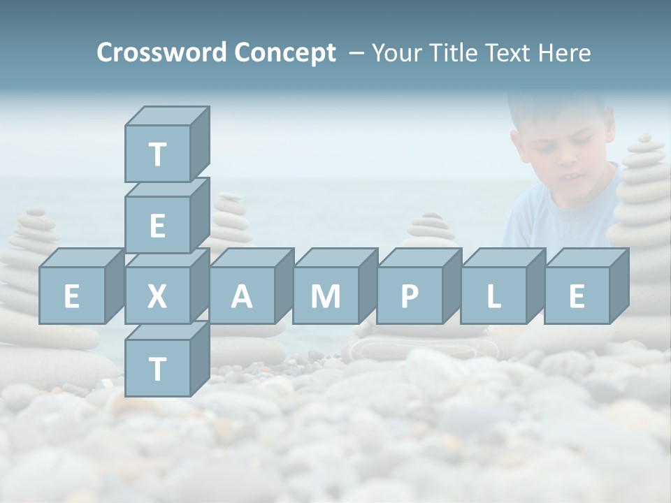 Child Symbol Pebble PowerPoint Template