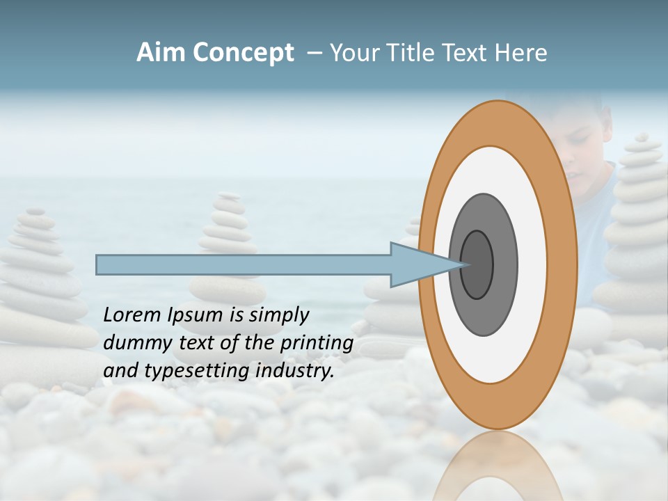 Child Symbol Pebble PowerPoint Template