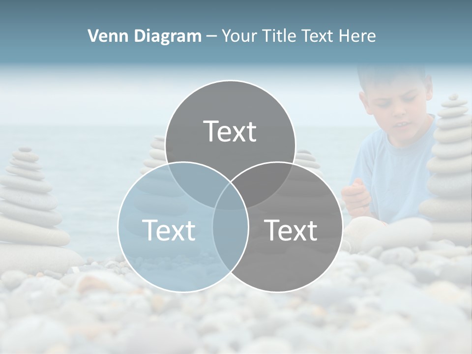 Child Symbol Pebble PowerPoint Template