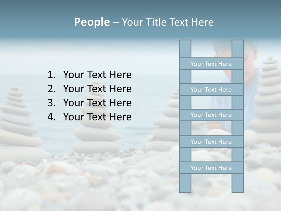 Child Symbol Pebble PowerPoint Template