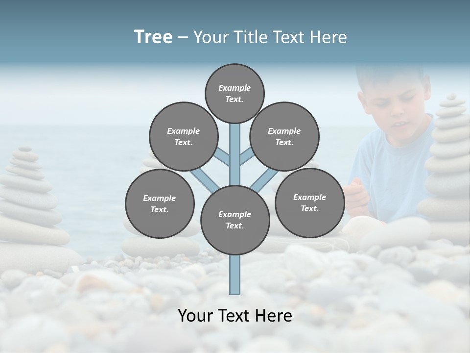 Child Symbol Pebble PowerPoint Template