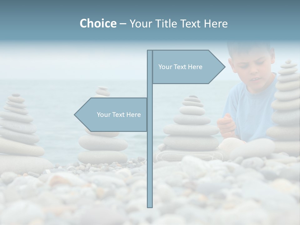 Child Symbol Pebble PowerPoint Template