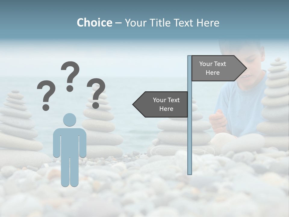 Child Symbol Pebble PowerPoint Template