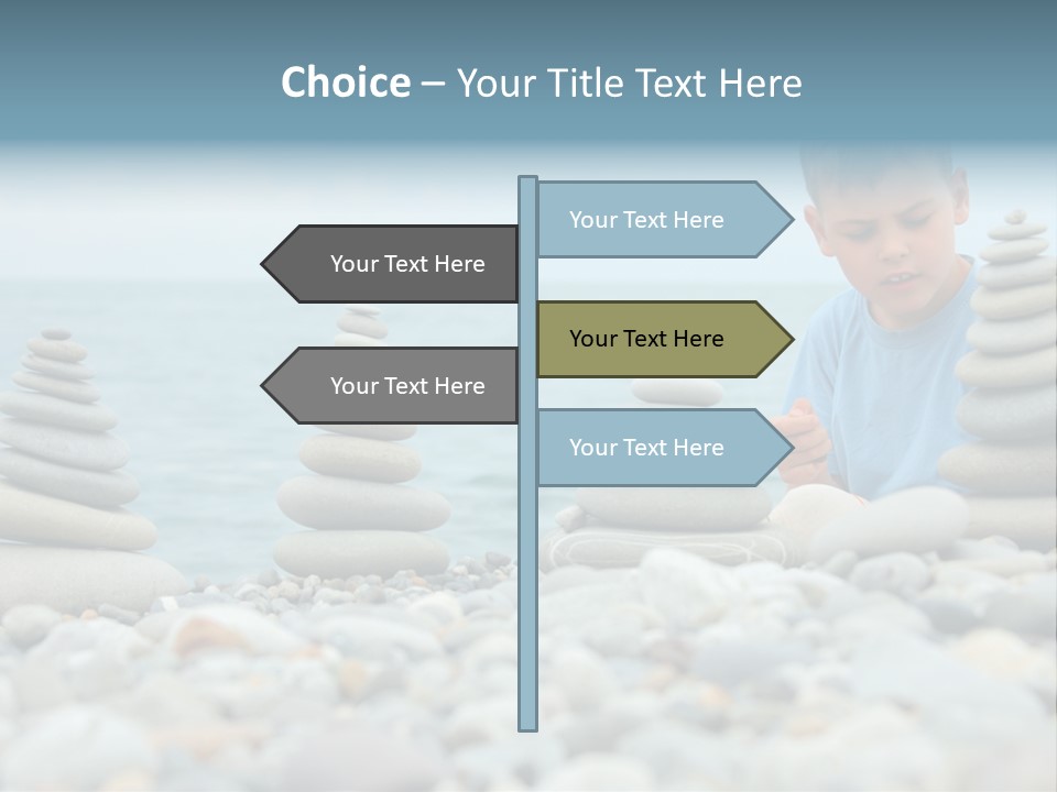 Child Symbol Pebble PowerPoint Template