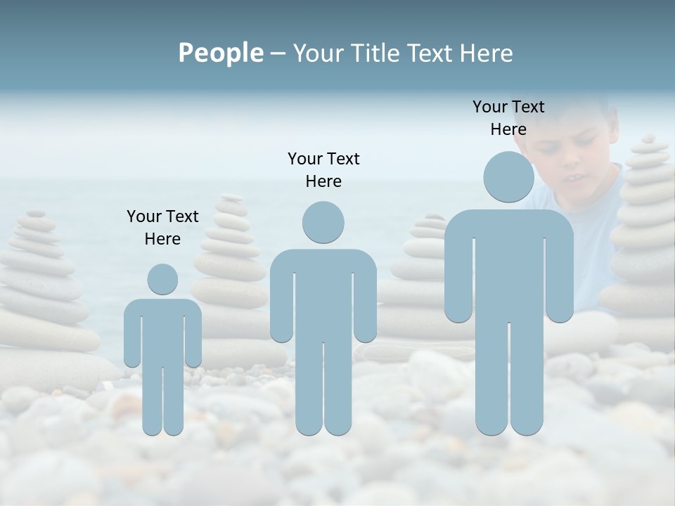 Child Symbol Pebble PowerPoint Template