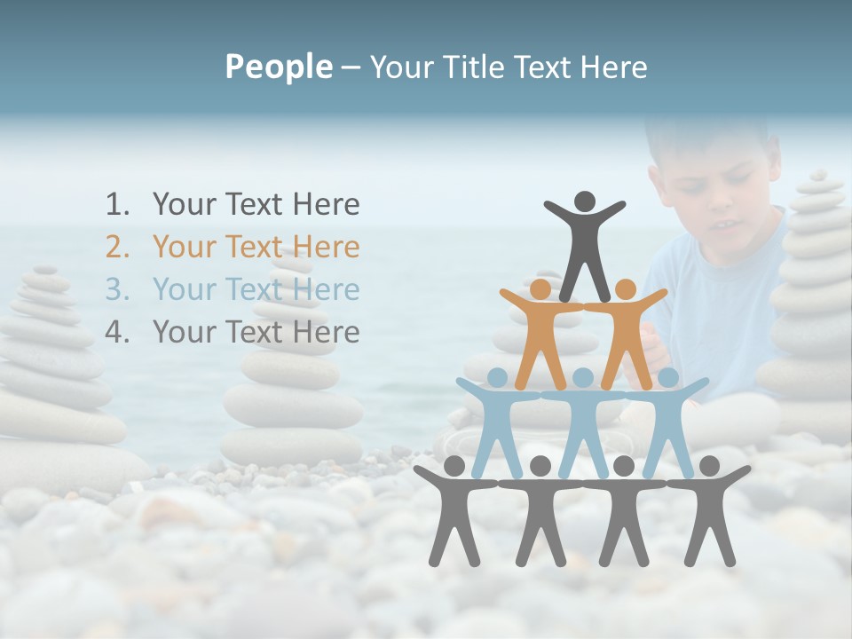 Child Symbol Pebble PowerPoint Template