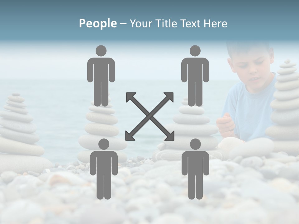 Child Symbol Pebble PowerPoint Template