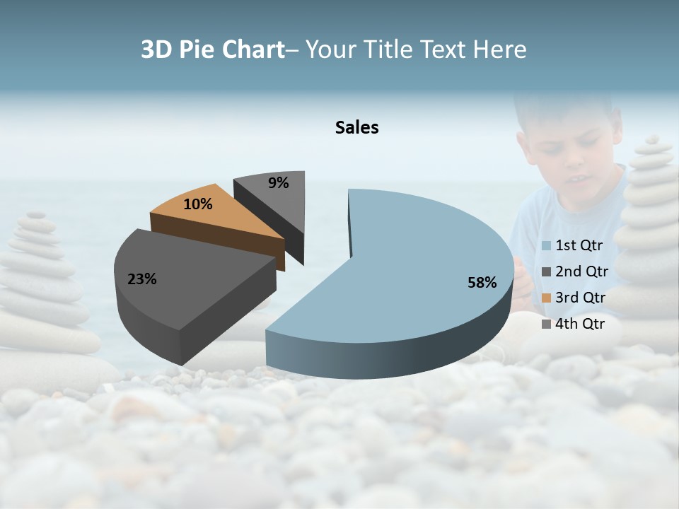 Child Symbol Pebble PowerPoint Template