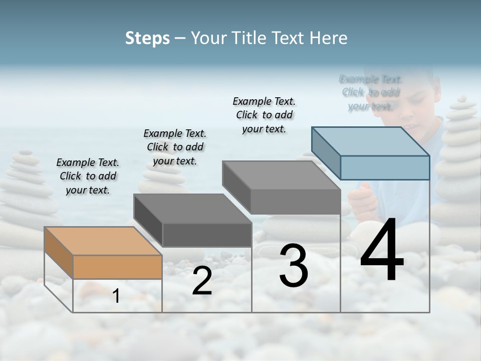 Child Symbol Pebble PowerPoint Template