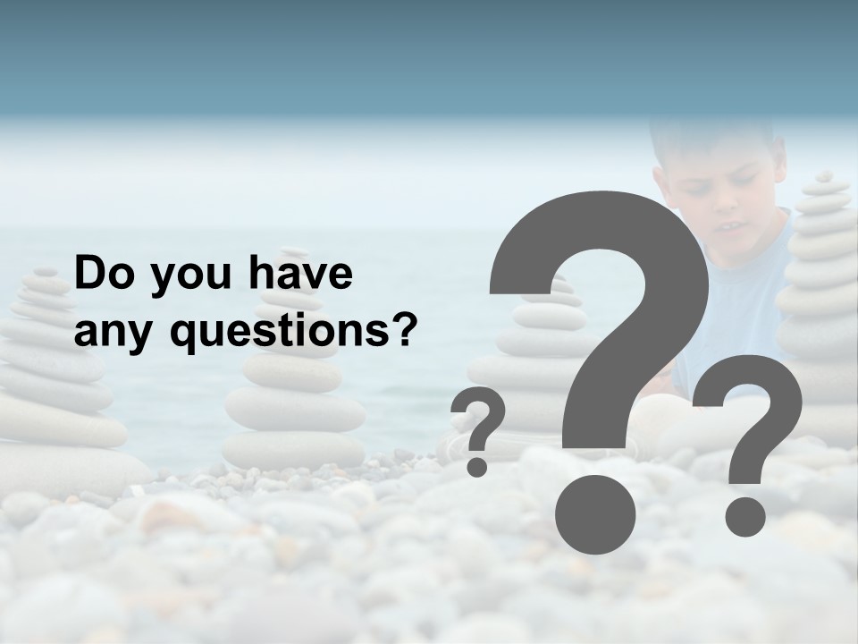 Child Symbol Pebble PowerPoint Template