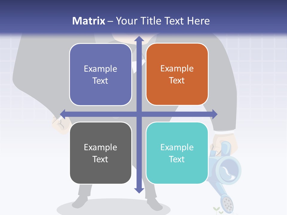 A Man In A Suit Is Looking At A Bar Chart PowerPoint Template