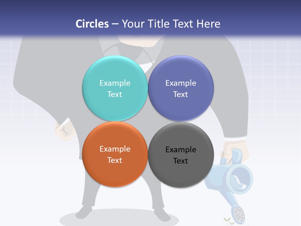 A Man In A Suit Is Looking At A Bar Chart PowerPoint Template