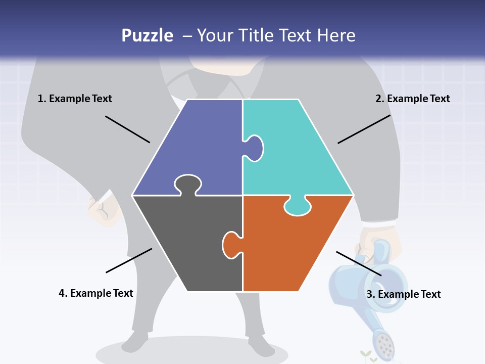 A Man In A Suit Is Looking At A Bar Chart PowerPoint Template