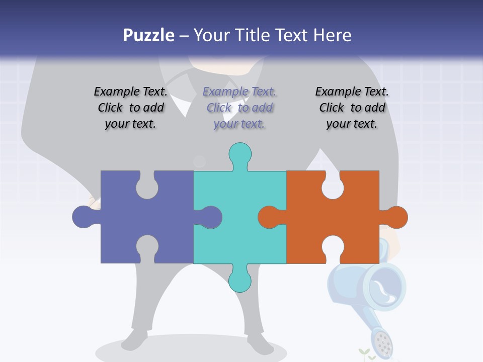 A Man In A Suit Is Looking At A Bar Chart PowerPoint Template