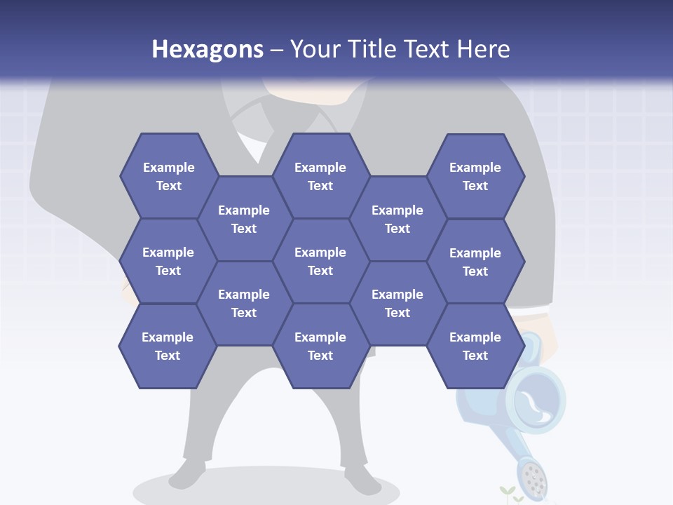 A Man In A Suit Is Looking At A Bar Chart PowerPoint Template