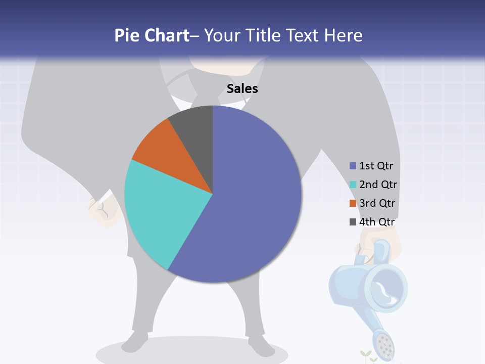 A Man In A Suit Is Looking At A Bar Chart PowerPoint Template