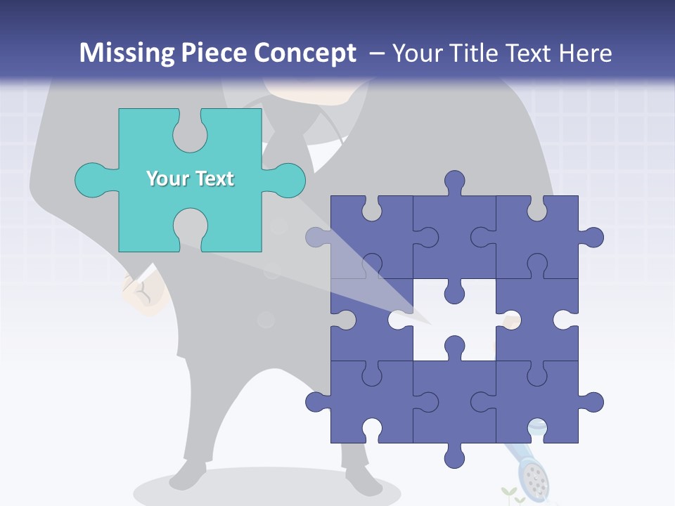 A Man In A Suit Is Looking At A Bar Chart PowerPoint Template