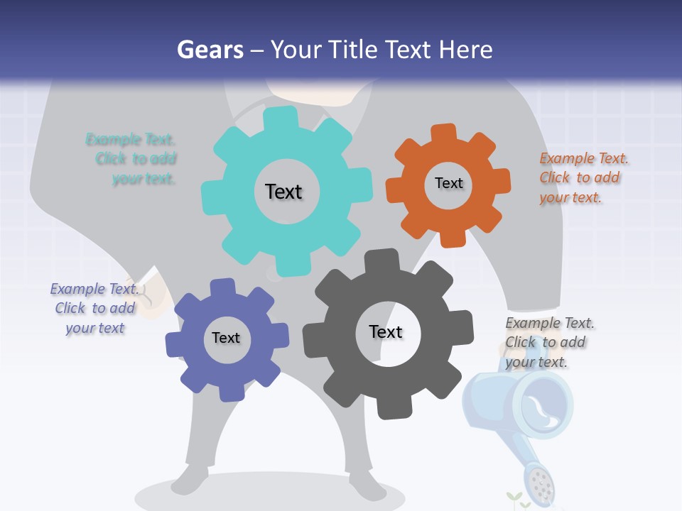A Man In A Suit Is Looking At A Bar Chart PowerPoint Template