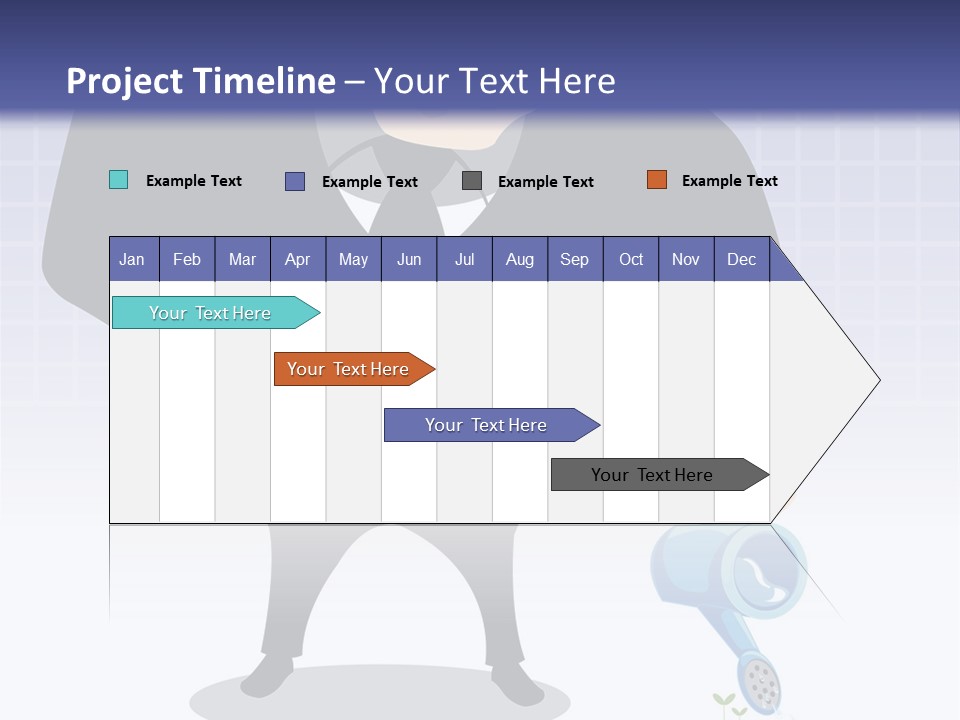A Man In A Suit Is Looking At A Bar Chart PowerPoint Template