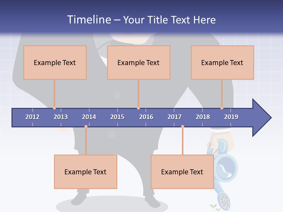 A Man In A Suit Is Looking At A Bar Chart PowerPoint Template