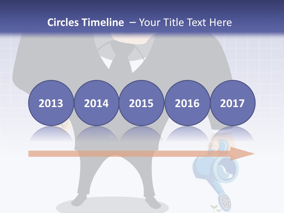 A Man In A Suit Is Looking At A Bar Chart PowerPoint Template