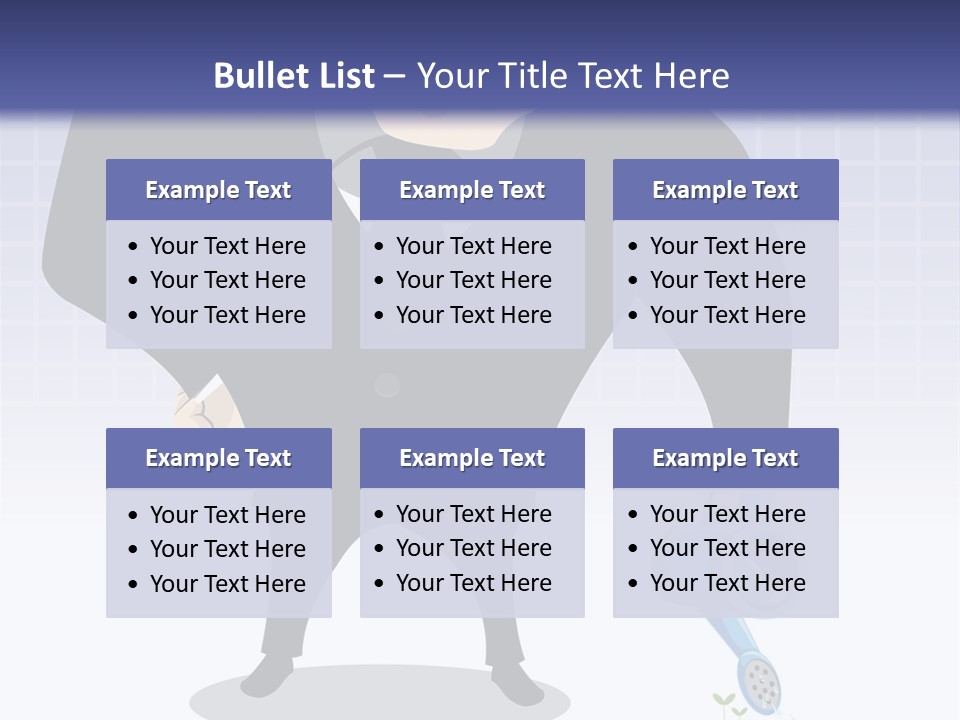 A Man In A Suit Is Looking At A Bar Chart PowerPoint Template
