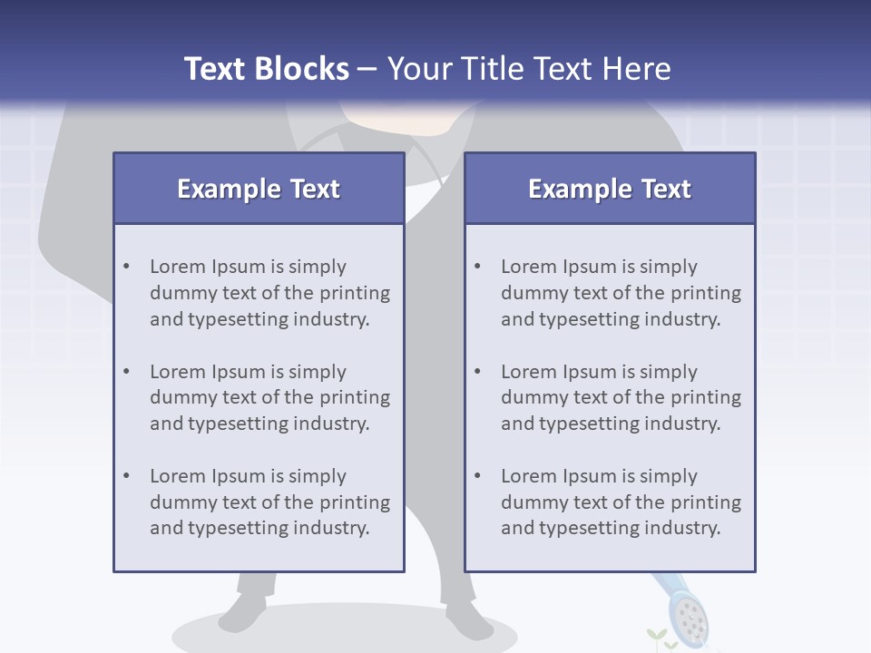 A Man In A Suit Is Looking At A Bar Chart PowerPoint Template