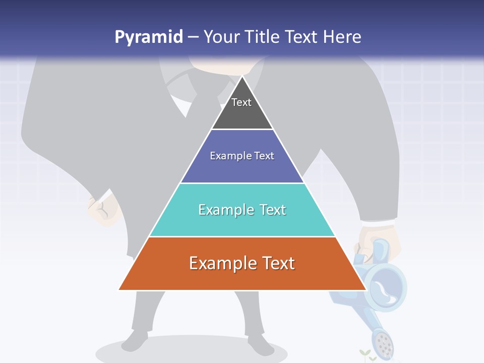 A Man In A Suit Is Looking At A Bar Chart PowerPoint Template
