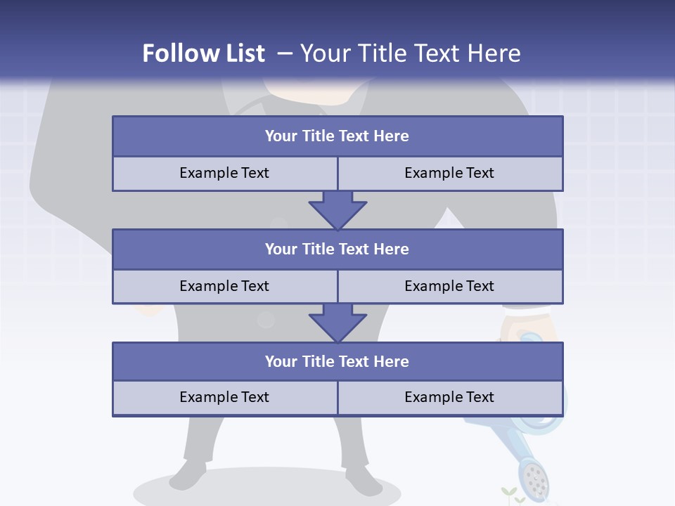 A Man In A Suit Is Looking At A Bar Chart PowerPoint Template