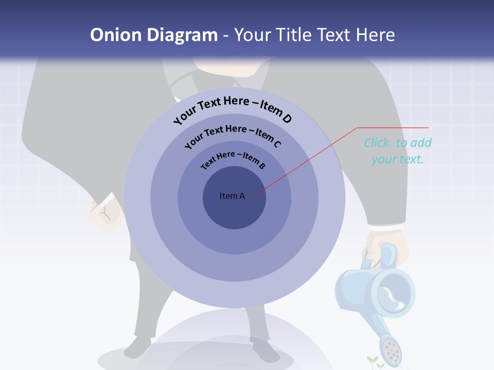 A Man In A Suit Is Looking At A Bar Chart PowerPoint Template