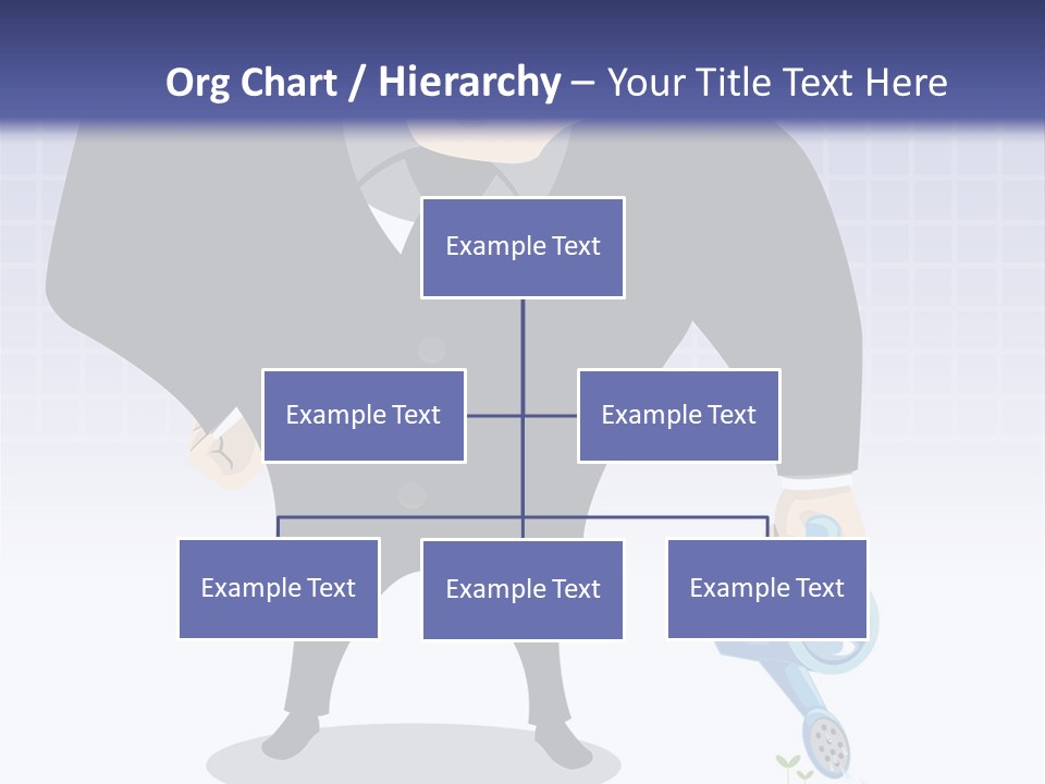 A Man In A Suit Is Looking At A Bar Chart PowerPoint Template