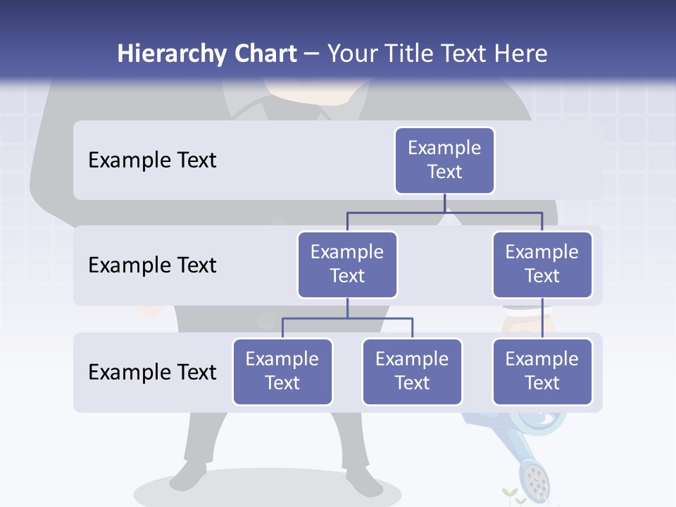 A Man In A Suit Is Looking At A Bar Chart PowerPoint Template