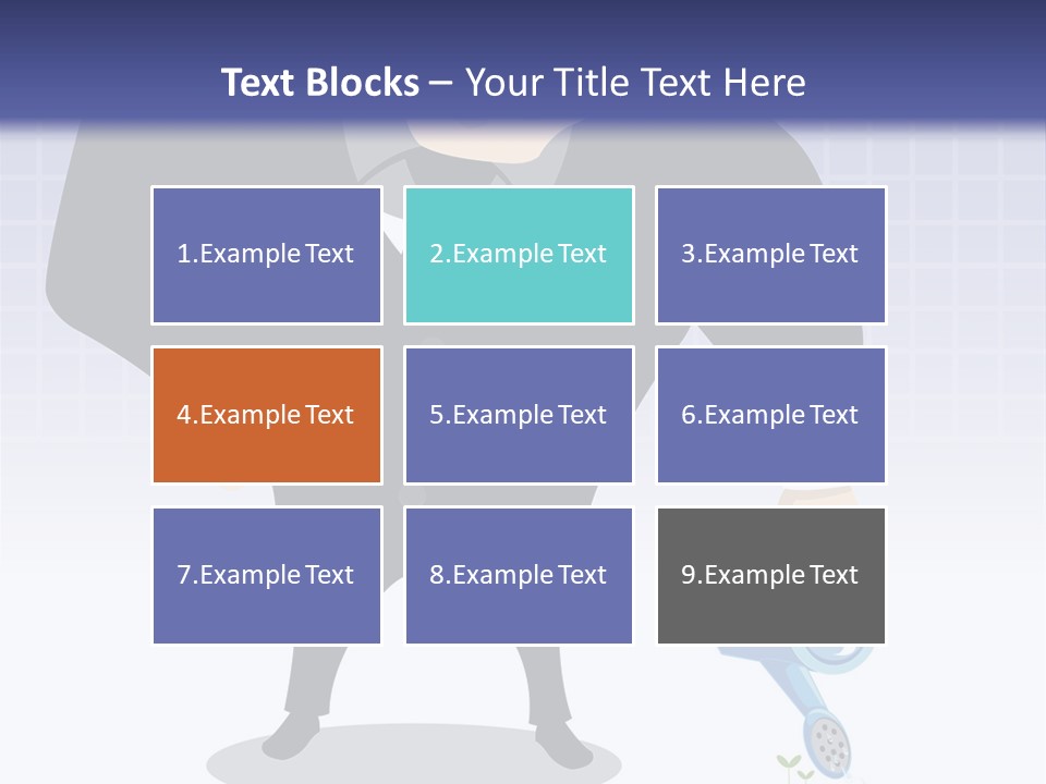 A Man In A Suit Is Looking At A Bar Chart PowerPoint Template
