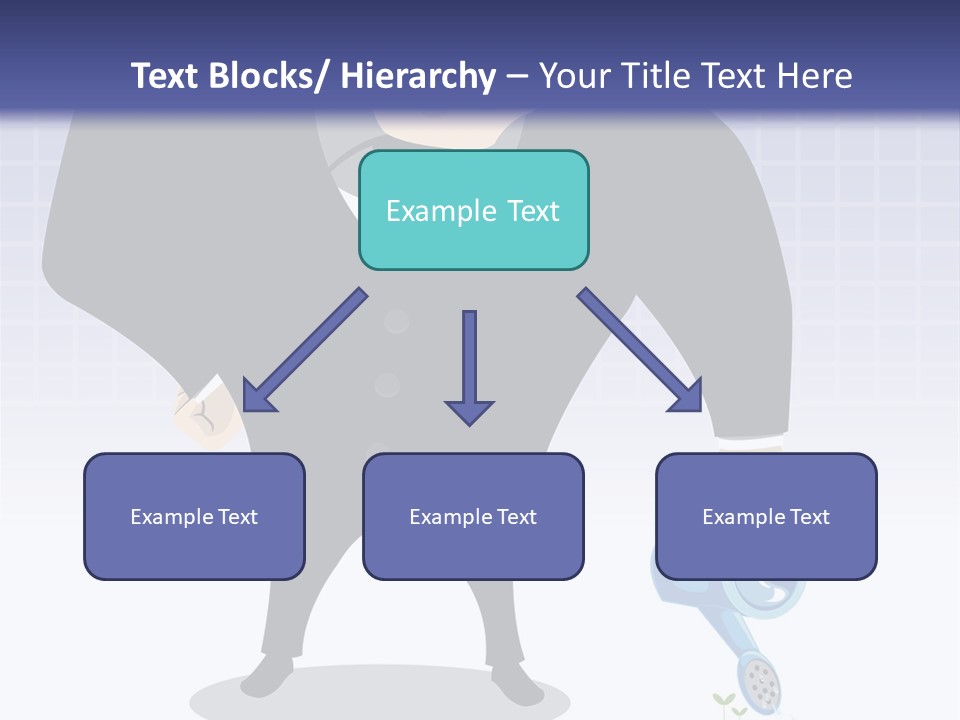 A Man In A Suit Is Looking At A Bar Chart PowerPoint Template