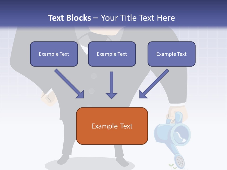 A Man In A Suit Is Looking At A Bar Chart PowerPoint Template