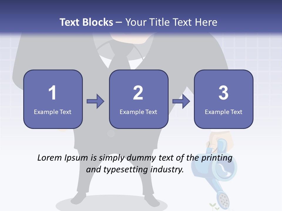A Man In A Suit Is Looking At A Bar Chart PowerPoint Template