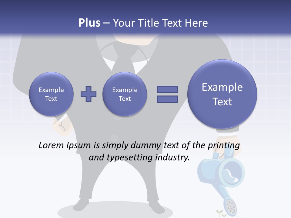 A Man In A Suit Is Looking At A Bar Chart PowerPoint Template