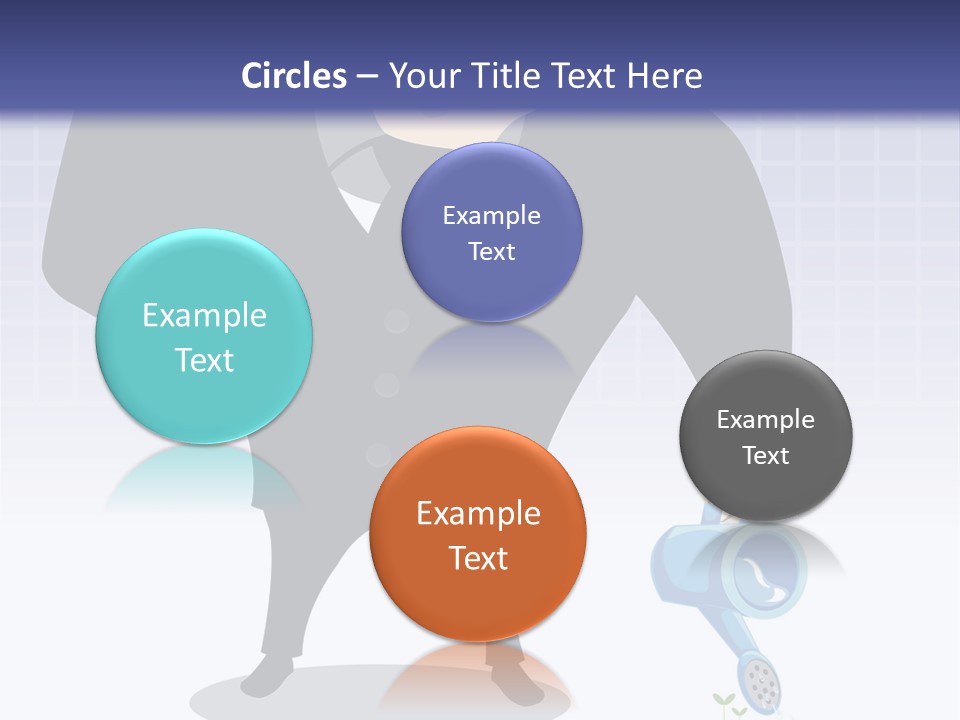 A Man In A Suit Is Looking At A Bar Chart PowerPoint Template