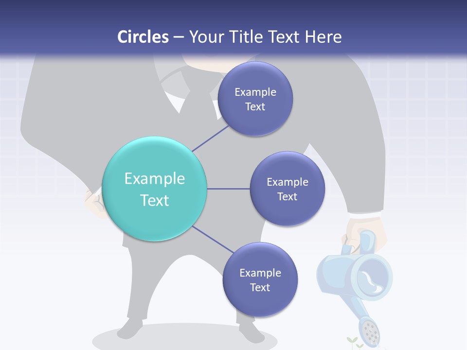 A Man In A Suit Is Looking At A Bar Chart PowerPoint Template